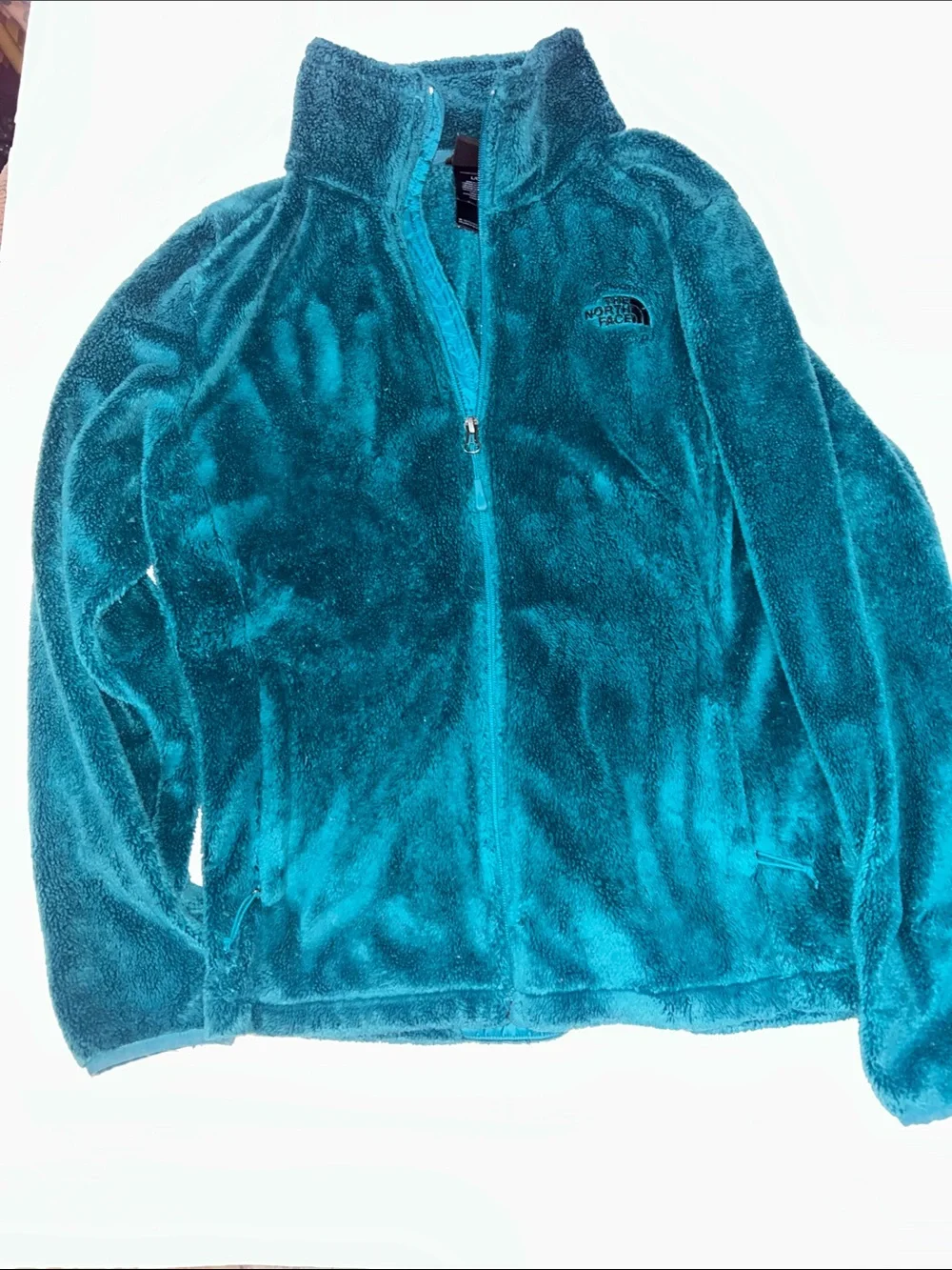 The North Face Teal Teddy Fleece Jacket - Women's Size Large